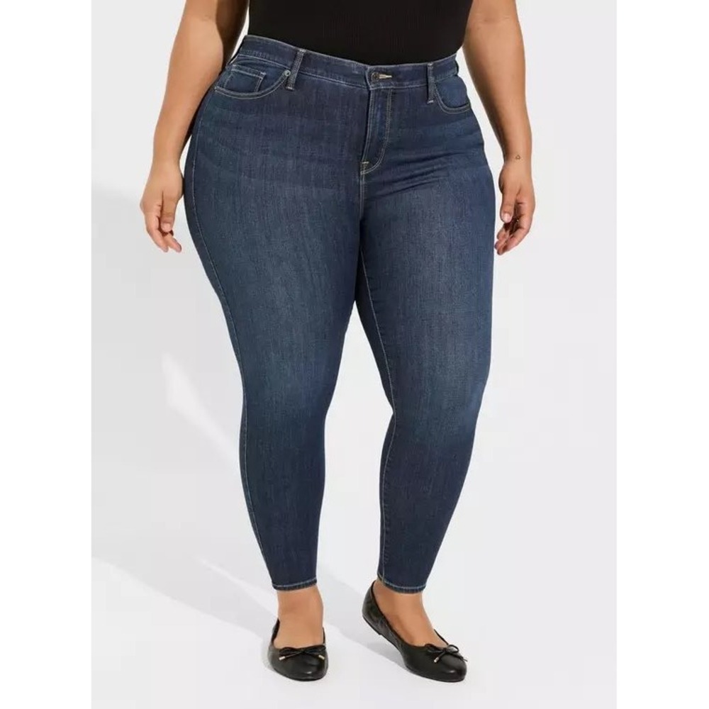 Torrid Sky High Skinny Jeans Women 18R Dark Wash High Rise Stretch Plus Size